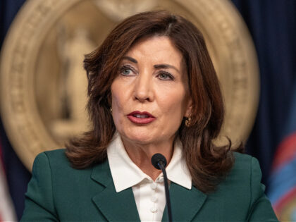 Border - NEW YORK, UNITED STATES - 2024/11/14: Governor Kathy Hochul speaks during a press