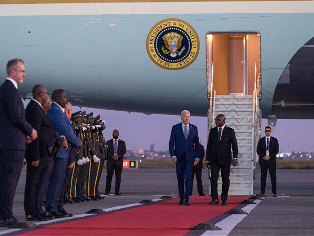 President Joe Biden walks with Téte Antonio, Minister of Foreign Affairs of the Republic