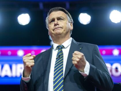 Former Brazilian President Jair Bolsonaro speaks at the Conservative Political Action Conf