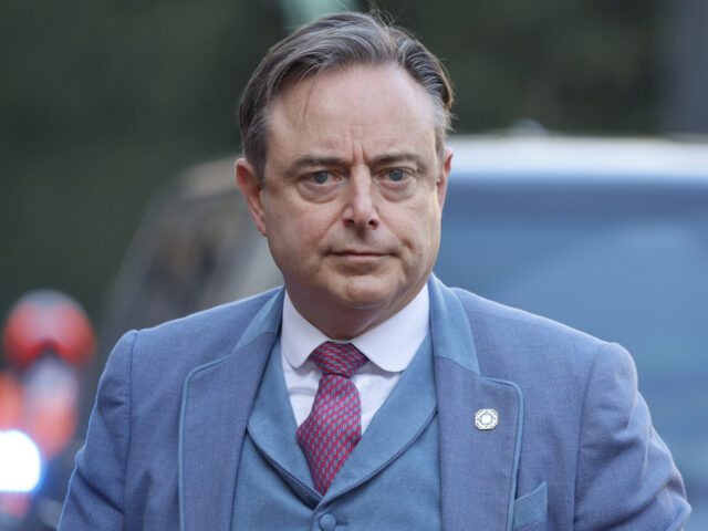 Belgium's Prime Minister Bart De Wever arrives for an EU summit at the Egmont Palace