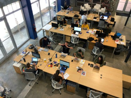 Staff at work in the Boatsetter office, a South Florida based boat-renting tech company on