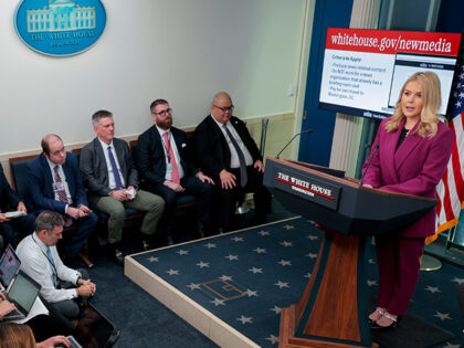 WASHINGTON, DC - JANUARY 28: White House Press Secretary Karoline Leavitt holds her first