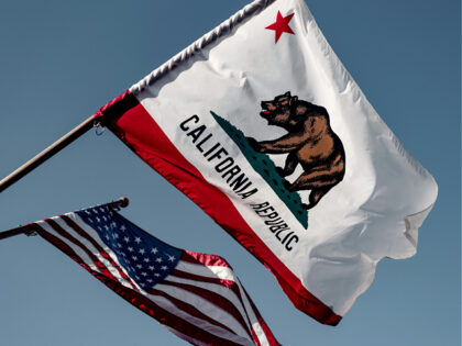 California flag and American flag