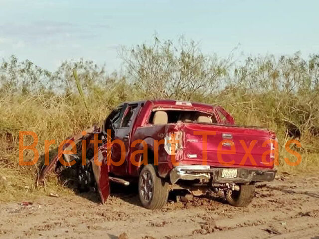 Vehicle used by a Texas man who died after driving over a cartel landmine in Mexico. (Cred