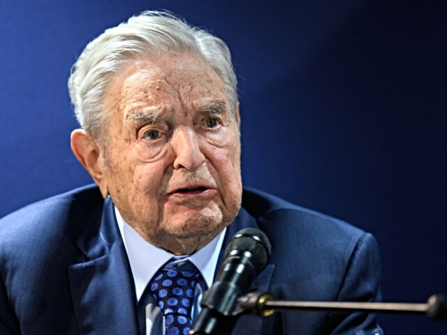 Hungarian-born US investor and philanthropist George Soros answers to questions after deli