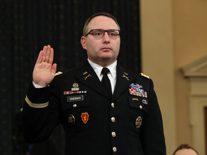 National Security Council Director for European Affairs Lt. Col. Alexander Vindman is swor