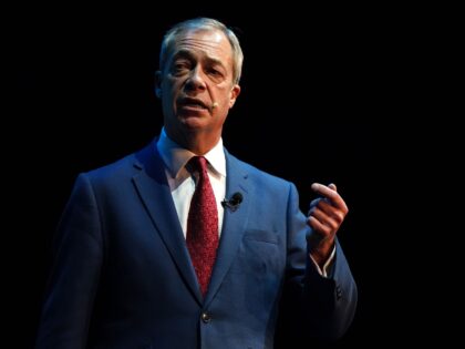 Reform UK leader Nigel Farage speaking during the Reform UK East Midlands Conference at th