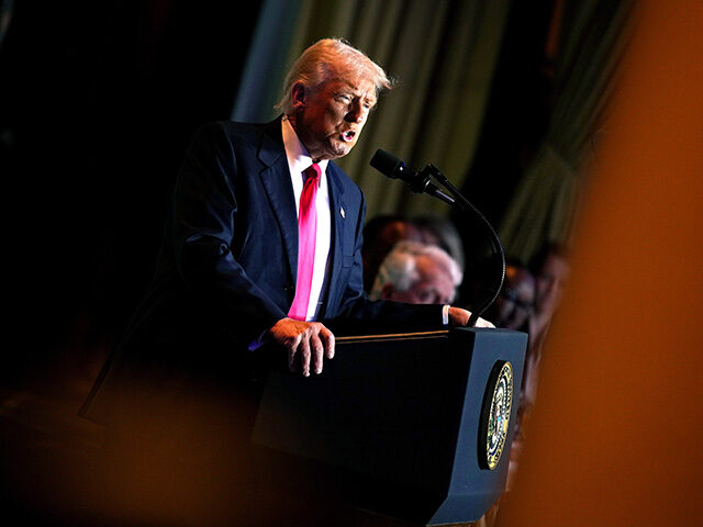 U.S. President Donald Trump speaks at the National Prayer Breakfast sponsored by the The F