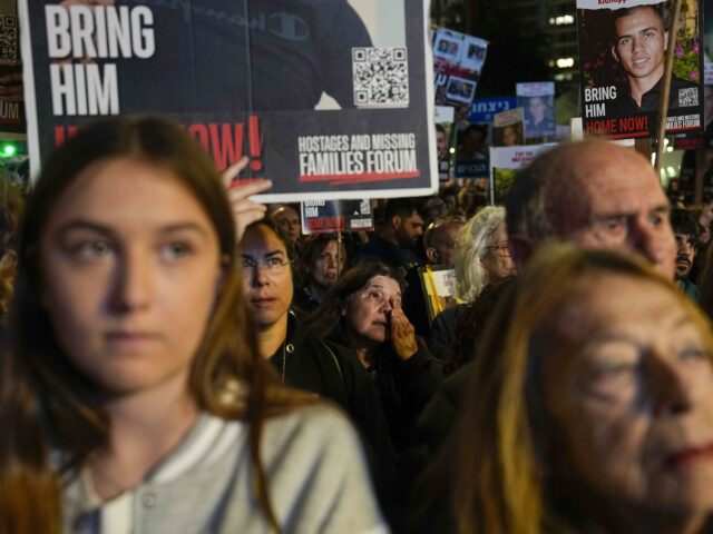 Hostage rally (Ariel Schalit / Associated Press)