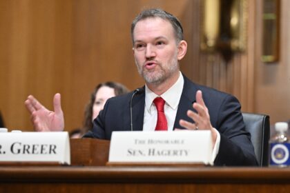 Jamieson Greer testifies during a hearing on his nomination to be US trade representative