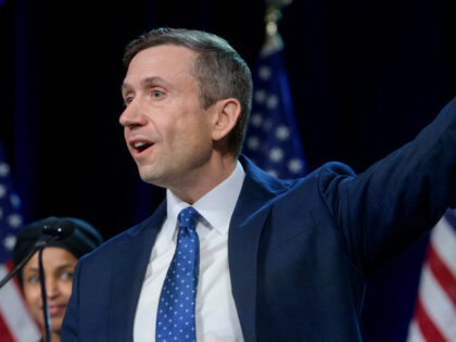 Newly elected Democratic National Committee Chairman Ken Martin speaks after winning the v