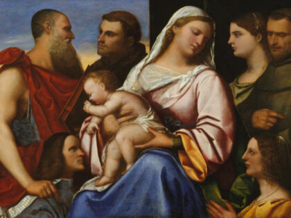 Madonna and Child with Saints and Donors. Artist Sebastiano del Piombo. (Photo by Heritage