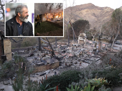 LOS ANGELES, CA - JANUARY 10: A view of Mel Gibson's Malibu home destroyed at the Pal