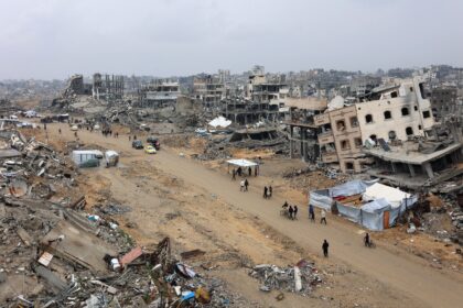 Much of Gaza was levelled by the 15-month Israel-Hamas war