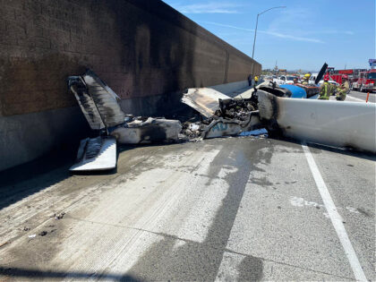 Watch: Small Plane Makes Explosive Crash Landing on California Freeway – Pilot, Passenge