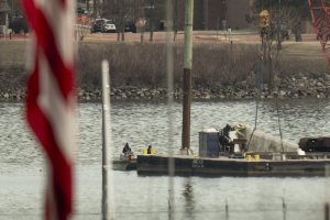 Remaining large wreckage removed from the Potomac River from midair collision