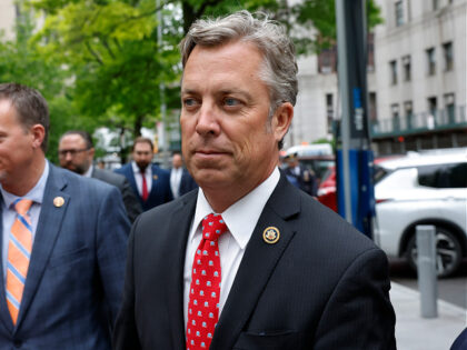 NEW YORK, NEW YORK - MAY 16: Rep. Andy Ogles (R-TN) arrives alongside other House Republic