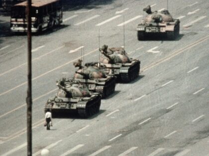 Tank Man stares down the Red Army at Tiananmen Square