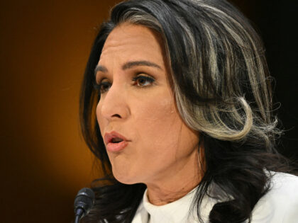 Tulsi Gabbard testifies during a Senate Intelligence Committee hearing on her nomination t