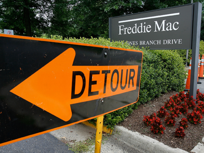 A Freddie Mac sign sits in front of its headquarters July 10, 2008 in McClean, Virginia. S