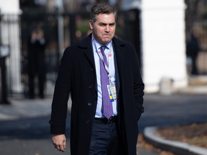 CNN White House correspondent Jim Acosta arrives at the White House in Washington, DC, Nov