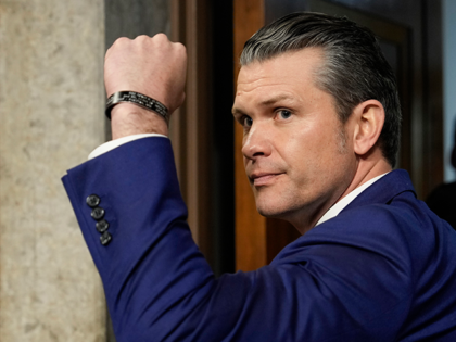 Pete Hegseth, President-elect Donald Trump's choice to be Defense secretary, at the c